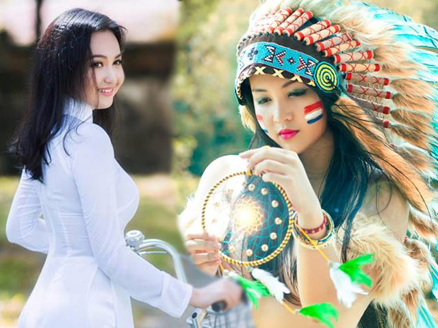 Bạn trẻ - Cuộc sống - “Hot girl thổ dân” khiến mày râu bần thần khi diện áo dài trắng