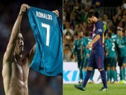 Bóng đá - Đại tiệc Barca - Real: Messi lê bước, Ronaldo ăn mừng &quot;phơi áo&quot;