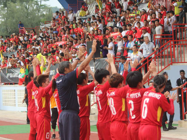 Bóng đá - Nữ Việt Nam đè bẹp Myanmar, "tướng" Chung hẹn tranh Vàng Thái Lan