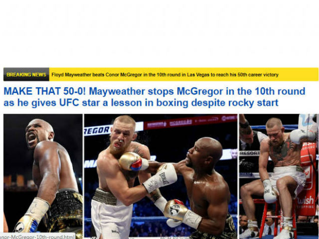 Thể thao - Mayweather "dạy dỗ" McGregor, báo chí hả hê tôn vinh như anh hùng