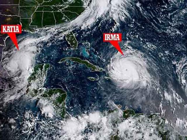 Thế giới - Cảnh 3 siêu bão Đại Tây Dương đáng sợ bao vây nước Mỹ