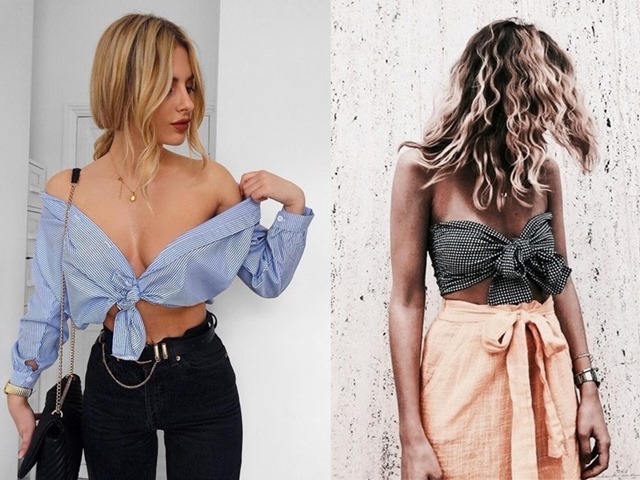 Xu hướng thời trang - Thót tim vì áo trễ lả lơi như sắp rơi của các chị em