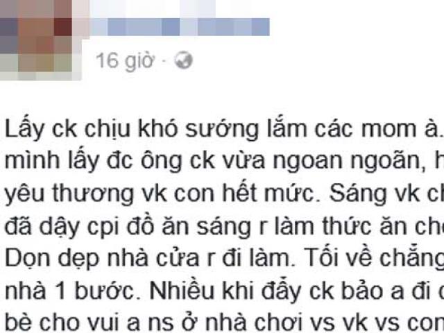 Truyện cười - Status khoe chồng "truất" nhất quả đất