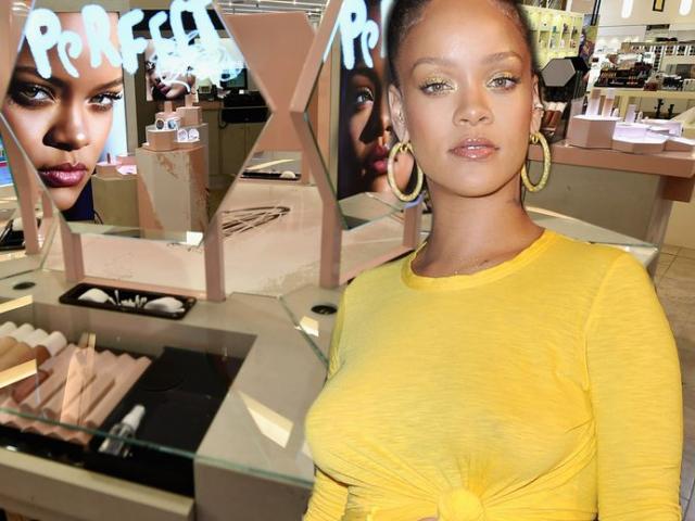 Làm đẹp - Rihanna lại gây bão khi làm đồ trang điểm