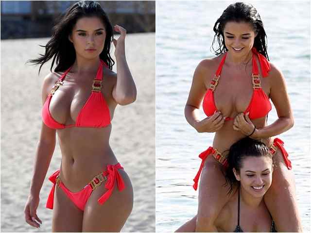 Thời trang - Mỹ nữ nấm lùn luống cuống sợ hớ hênh khi mặc bikini