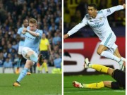 Bóng đá - Tuyệt tác cúp C1: &quot;Đại bác&quot; De Bruyne đấu Ronaldo ra chân thần tốc