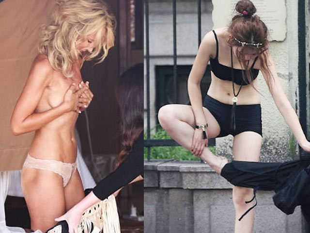 Người mẫu - Hoa hậu - Người mẫu thay đồ chụp hình nơi công cộng "tự nhiên như ở nhà"