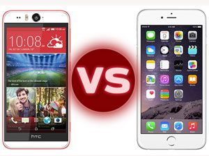 HTC Desire Eye đọ thông số với iPhone 6 và 6 Plus