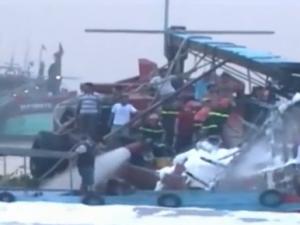 Video An ninh - Tiền Giang: Cháy tàu cá thiệt hại gần 1 tỷ đồng