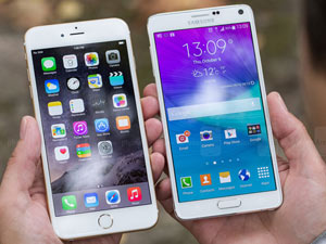 Hai siêu phẩm iPhone 6 Plus và Galaxy Note 4 so kè