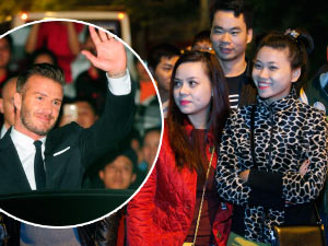 Beckham điển trai đến VN khiến fan nữ "điên đảo"