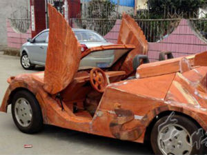 Phi thường - kỳ quặc - Siêu xe Lamborghini mui trần bằng gỗ
