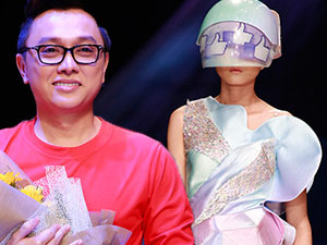 Xu hướng thời trang - NTK Công Trí mang mũ bảo hiểm lên sàn diễn