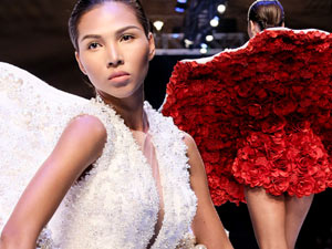 Xu hướng thời trang - Minh Triệu mặc váy "ngàn hoa" lạ mắt