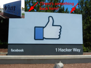 Tin tức công nghệ - Bất ngờ đằng sau tấm biển của Facebook
