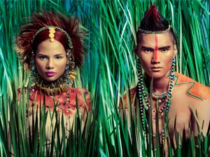 Người mẫu - Hoa hậu - Thí sinh Next Top Model "hóa" thổ dân da đỏ