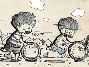 Bạn trẻ - Cuộc sống - Bộ tranh gợi nhớ về tuổi thơ "dữ dội"