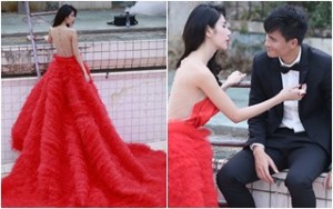 Ca nhạc - MTV - Thủy Tiên diện váy "khủng" chụp ảnh cưới