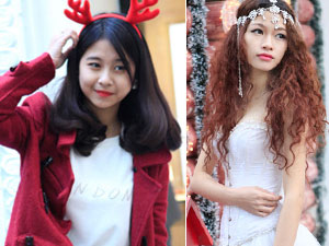 Thời trang - Thiếu nữ Hà Nội mặc gợi cảm đón Giáng sinh sớm