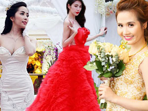 Bí quyết mặc đẹp - Top váy cưới đẹp “miễn chê” của sao Việt năm 2014