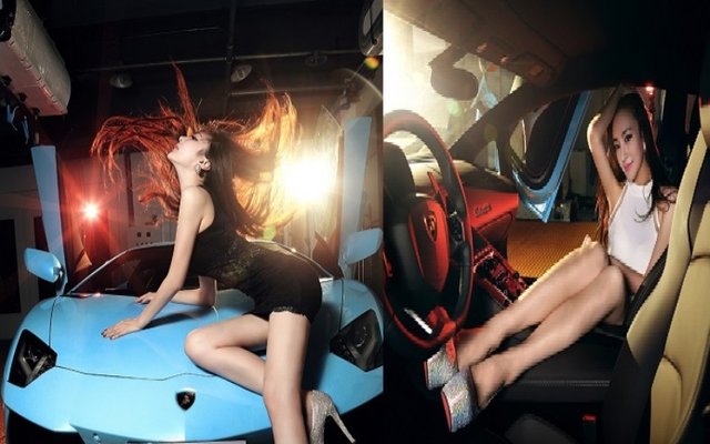 Ô tô - Xe máy - Ngắm chân dài khuất phục “Vua bò tót” Lamborghini LP700-4