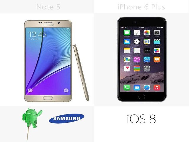 So sánh chi tiết giữa Galaxy Note 5 với iPhone 6 Plus
