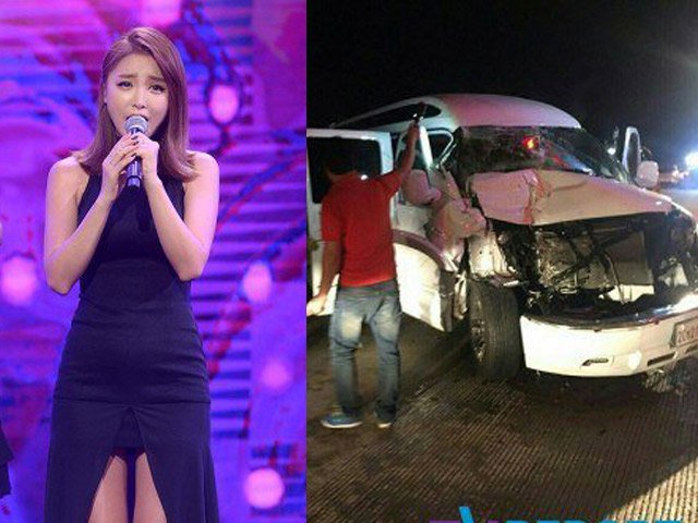 Ca nhạc - MTV - Xe chở ca sỹ Hàn bị tai nạn, hư hỏng nặng