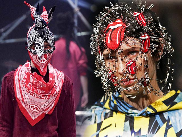 Bí quyết mặc đẹp - Người mẫu gắn kín kim băng vào mặt lên sàn diễn Tokyo