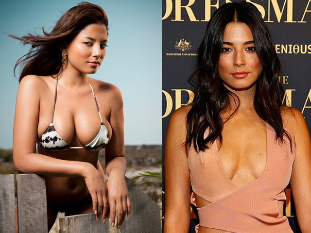 Làm đẹp - Người mẫu áo tắm bất ngờ thu gọn ngực "khủng"