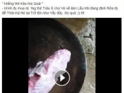 Bạn trẻ - Cuộc sống - Xôn xao clip miếng thịt trâu &quot;nhảy múa&quot; trên thớt