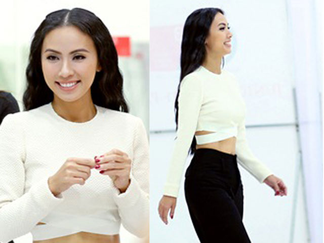 Thời trang - MC Huyền Ny khoe eo thon, túi hiệu đi tập catwalk