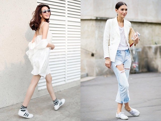 Bí quyết mặc đẹp - 7 cách để thật "ngầu" với giày thể thao trắng