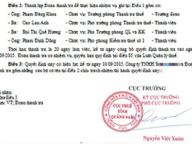 Pháp luật - Giả chữ ký Phó Cục Thuế tỉnh để dọa doanh nghiệp