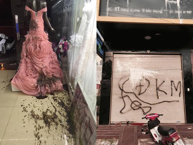 Bạn trẻ - Cuộc sống - Cửa hàng áo cưới bị ném mắm tôm vì… ghen tị