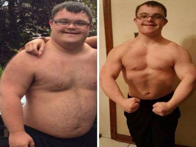 Thể thao - Bệnh nhân Down luyện thể hình đẹp không ngờ