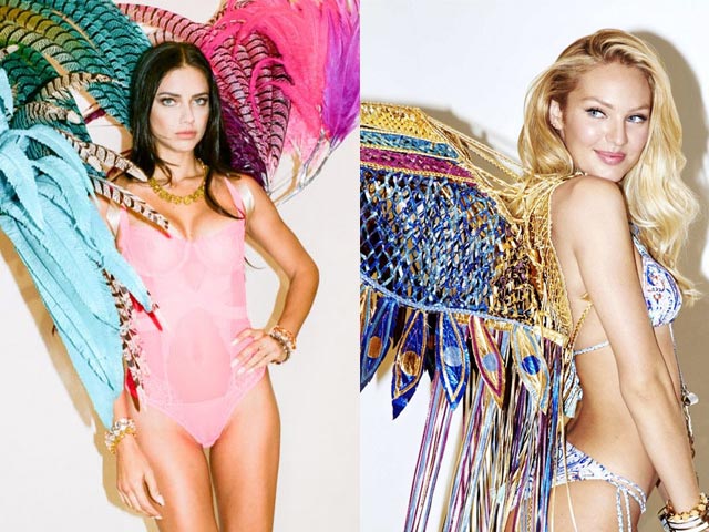 Bí quyết mặc đẹp - Thiên thần nội y thử đồ lót và cánh trước show diễn