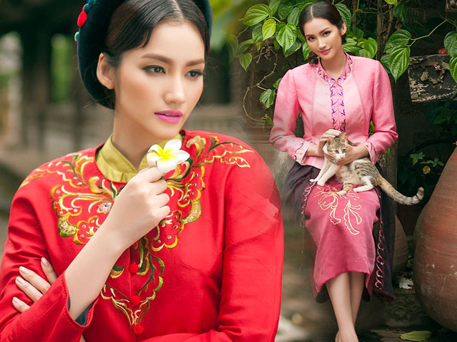 Người mẫu - Hoa hậu - Trúc Diễm khoe nét đẹp e ấp thuần Việt