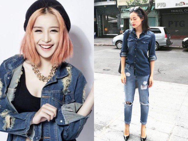 Ngắm loạt sao, hotgirl Việt "đọ dáng" với sơ mi denim