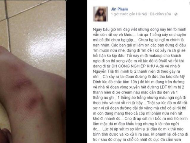 Tin tức trong ngày - Thực hư cô gái trẻ "tố" bị tấn công trong đêm ở HN