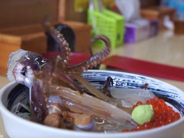 Phi thường - kỳ quặc - Video: Mực "sống dậy" khi sắp vào miệng thực khách