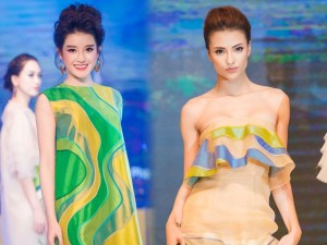 Người mẫu - Hoa hậu - Hồng Quế gợi cảm catwalk với váy lụa xuyên thấu