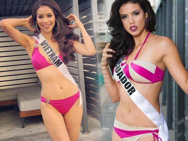 Người mẫu - Hoa hậu - Phạm Hương khoe số đo "vàng" tại Hoa hậu Hoàn vũ 2015