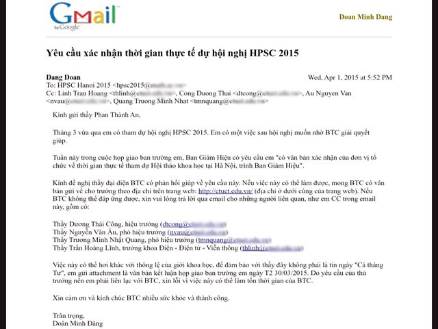 Tin tức trong ngày - Vụ "nói xấu trường": Khổ vì email ngày "Cá Tháng Tư"