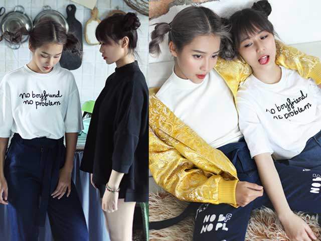 Bí quyết mặc đẹp - Hot girl Khả Ngân cá tính với áo in "không người yêu"