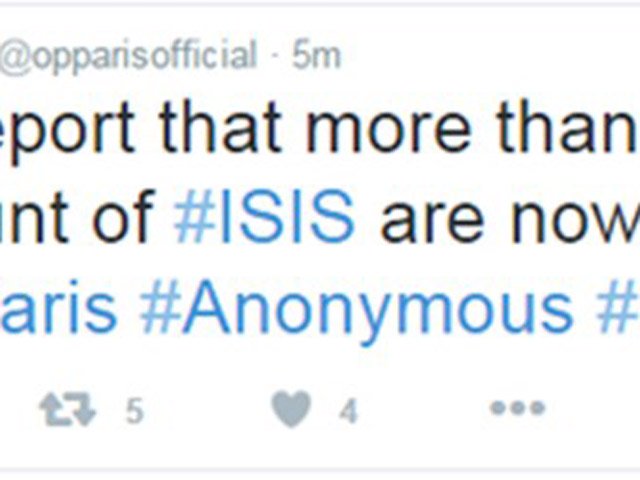 Anonymous 1 ngày đánh sập 5.500 tài khoản Twitter của IS
