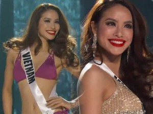 Người mẫu - Hoa hậu - Phạm Hương quá gợi cảm tại bán kết Miss Universe 2015