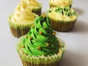 Ẩm thực - Tự làm bánh cupcake cây thông Noel đẹp mắt