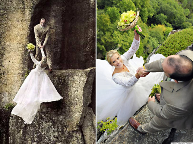 Giới trẻ - Thót tim với “bộ ảnh cưới nguy hiểm nhất thế giới”