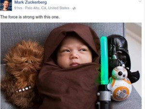 Bạn trẻ - Cuộc sống - Ông chủ Facebook đăng ảnh con gái diện đồ 'Star Wars'