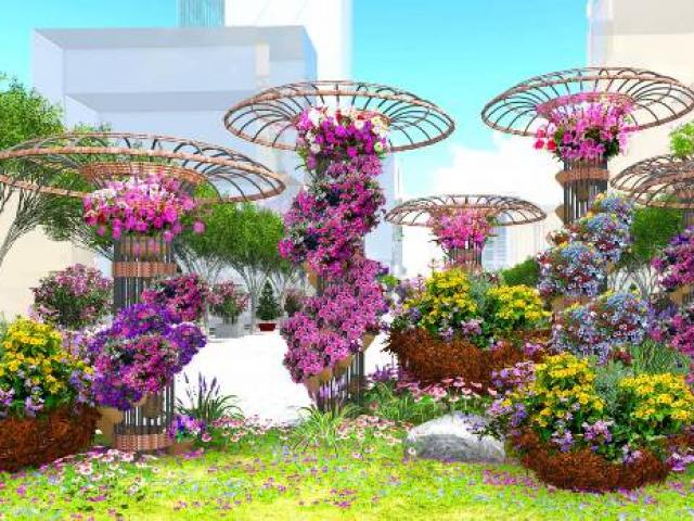 Tin tức trong ngày - Phối cảnh đường hoa Tết TPHCM: Rực rỡ sắc màu